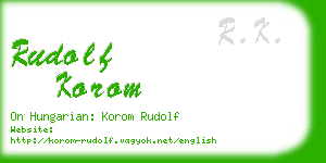 rudolf korom business card